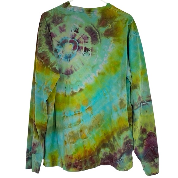 KITH Tie Dye Tee Tshirt Mens Size XL Long Sleeve Shirt Crewneck Custom Upcycled - Picture 3 of 11